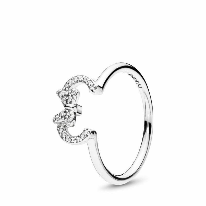 Pandora Disney Minnie Silhouette Stackable Ring Ireland - Sterling Silver/Cubic Zirconia - 325816EIK